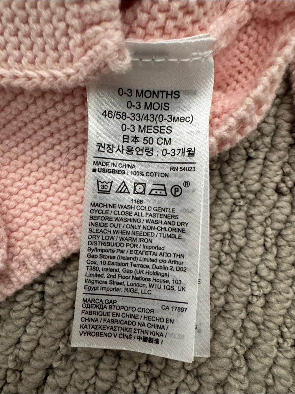 Baby Gap Knit Sweater & Pants Set - Soft Blush Pink